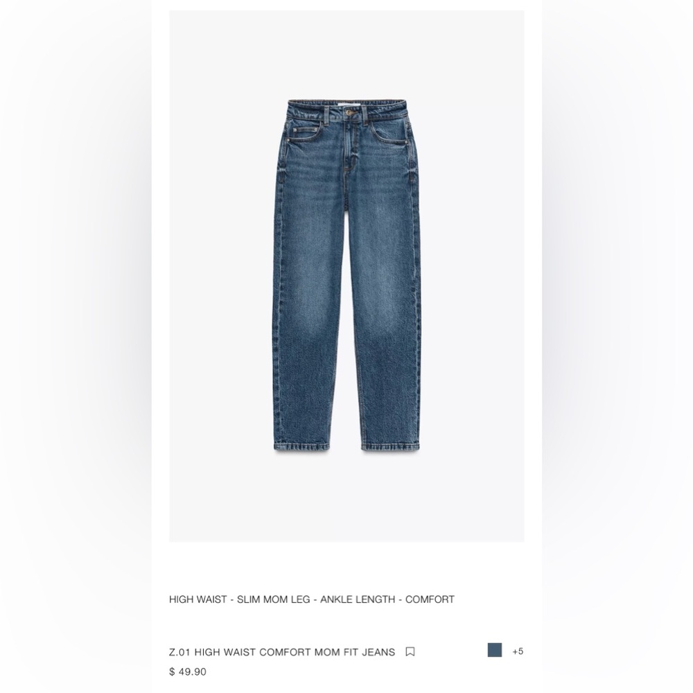 Z.01 HIGH WAIST COMFORT MOM FIT JEANS